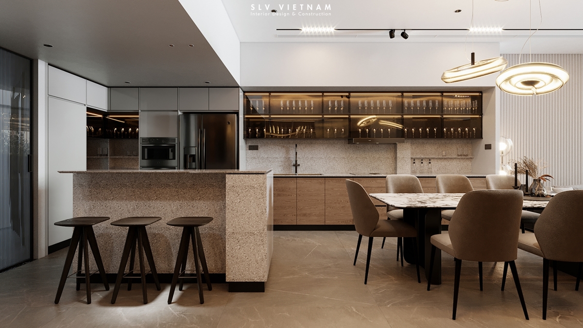 Phòng bếp shop house The Oasis - SLV Vietnam (2)