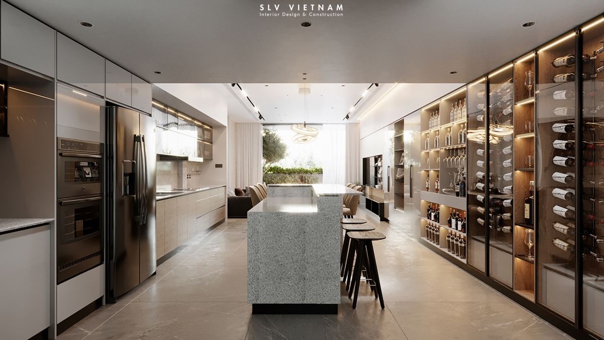 Phòng bếp shop house The Oasis - SLV Vietnam (3)