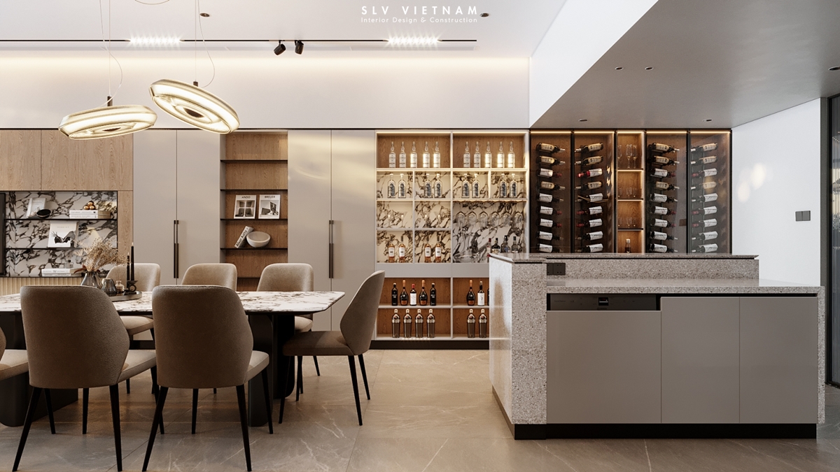 Phòng bếp shop house The Oasis - SLV Vietnam (4)