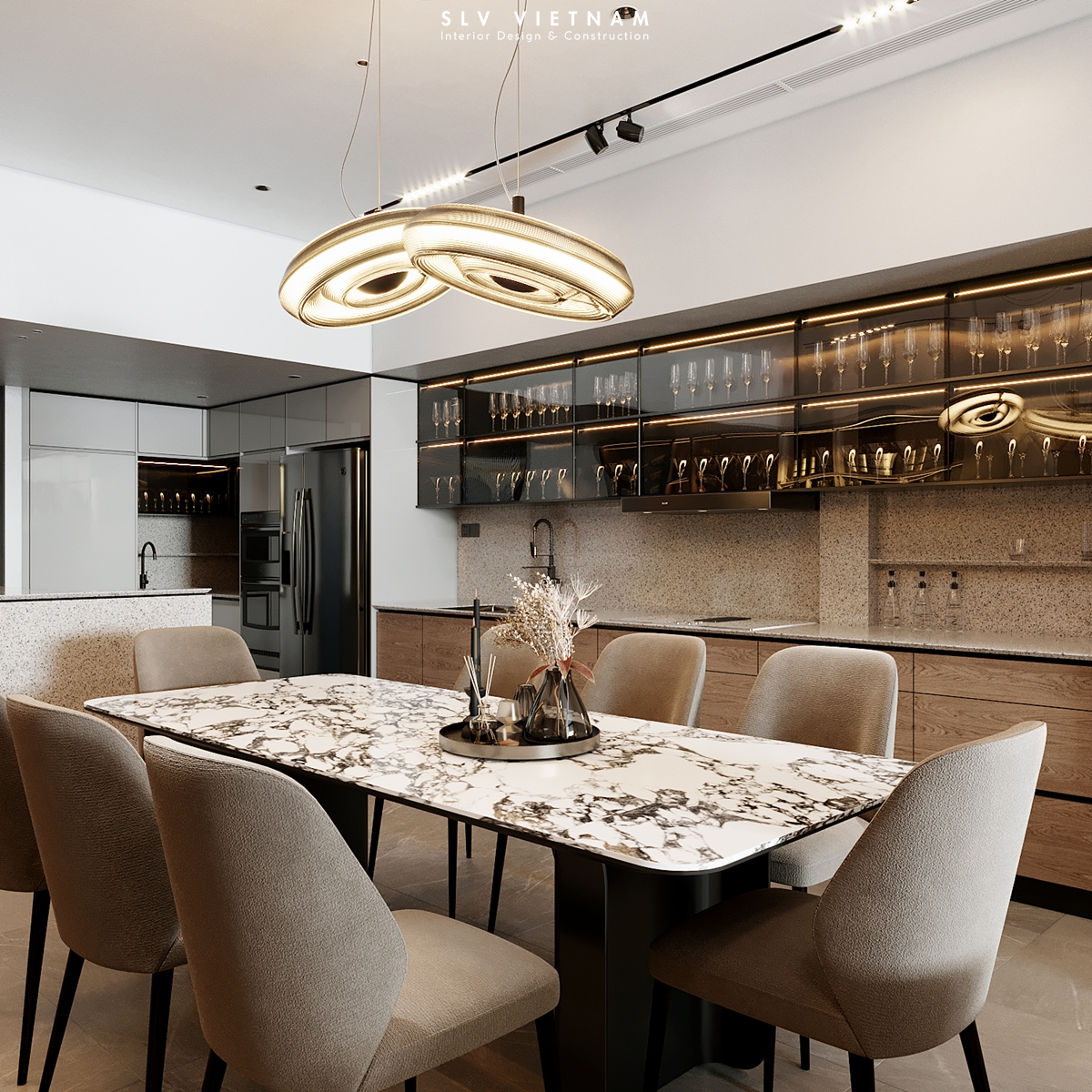 Phòng bếp shop house The Oasis - SLV Vietnam (5)