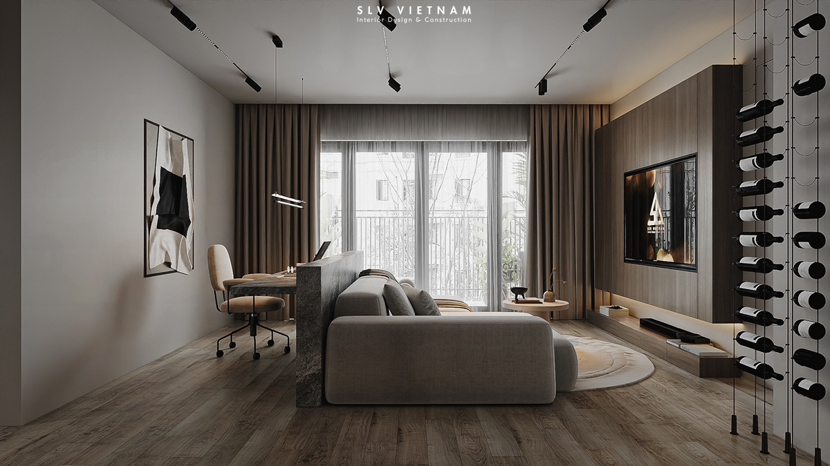 Không gian khách bếp dự án The View Minimalism - SLV Vietnam (1)