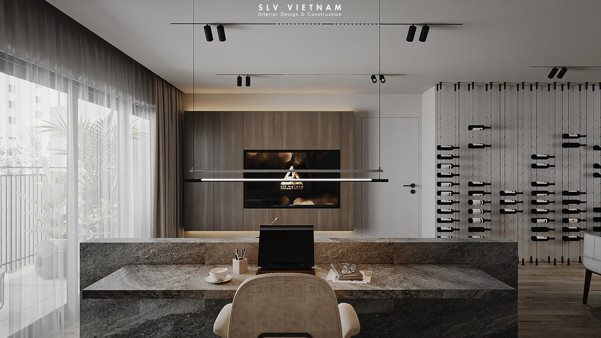 Không gian khách bếp dự án The View Minimalism - SLV Vietnam (6)