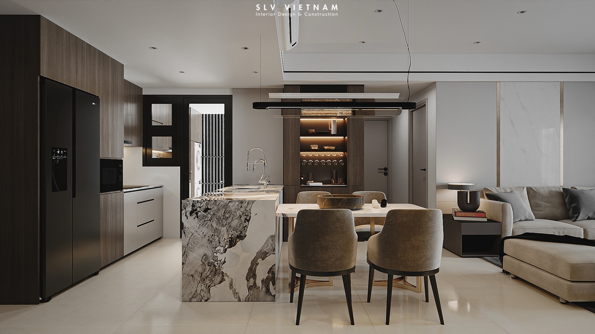 Không gian khách bếp dự án The View Modern - SLV Vietnam (7)
