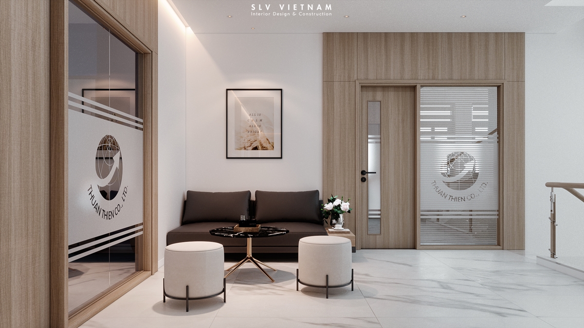 Hành lang tầng 1 dự án Thuan Thien Office - SLV Vietnam (2)