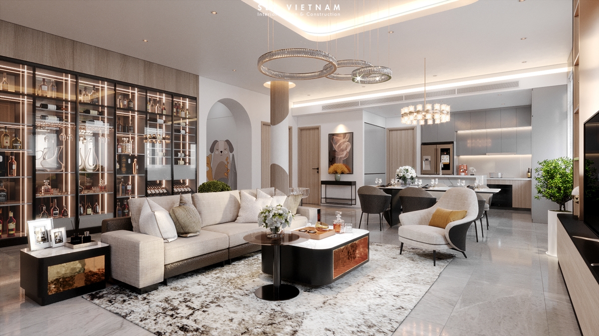 Khách bếp tầng 2 dự án Thuan Thien Office - SLV Vietnam (1)