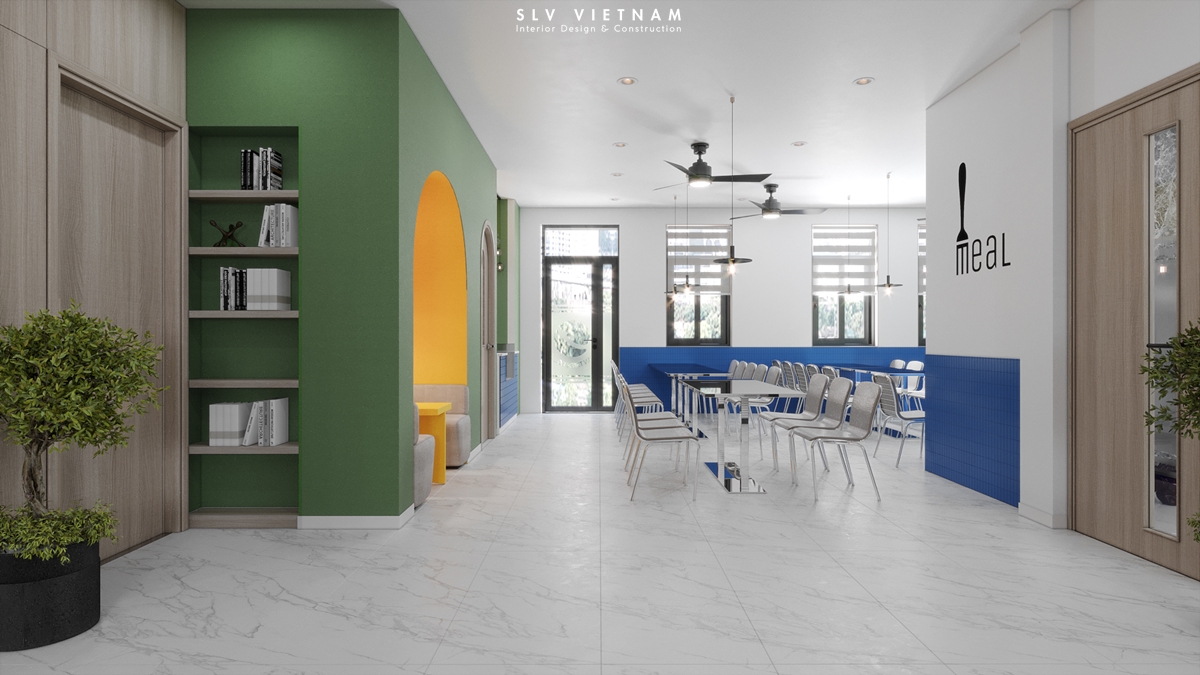 Phòng ăn nhân viên dự án Thuan Thien Office - SLV Vietnam (1)