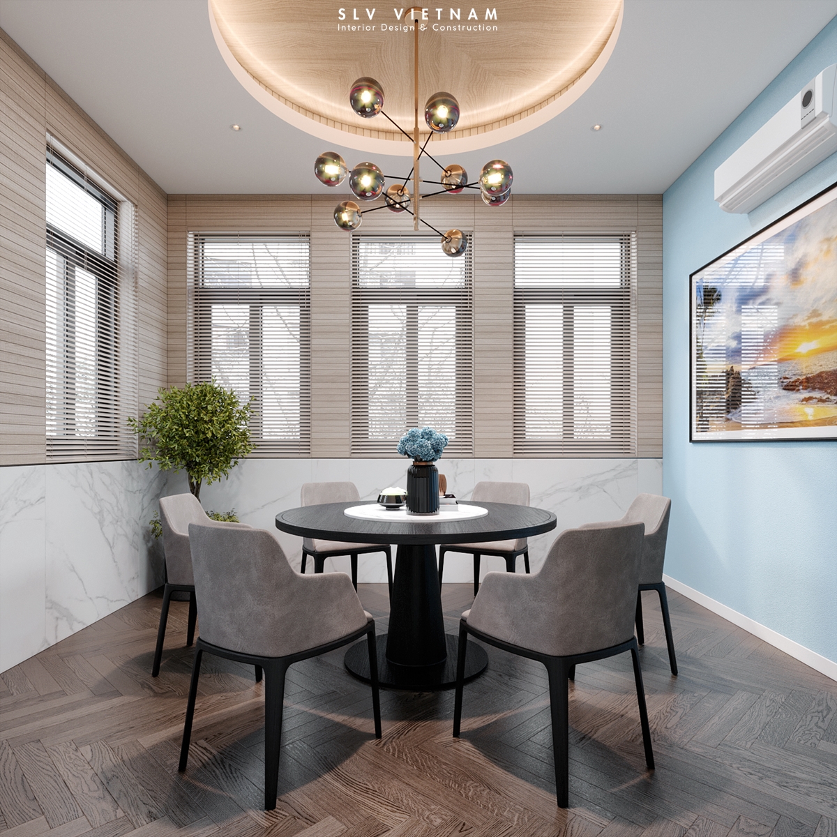 Phòng ăn giám đốc dự án Thuan Thien Office - SLV Vietnam (2)