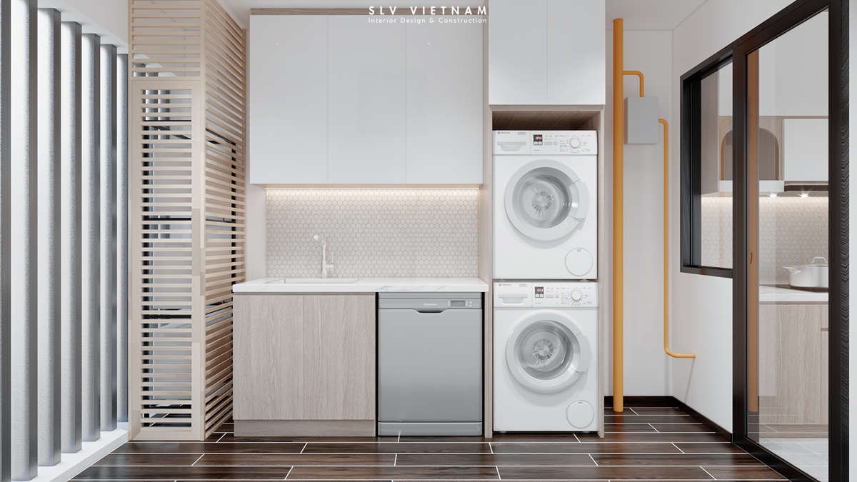 Không gian khách bếp dự án Trang House - SLV Vietnam (6)