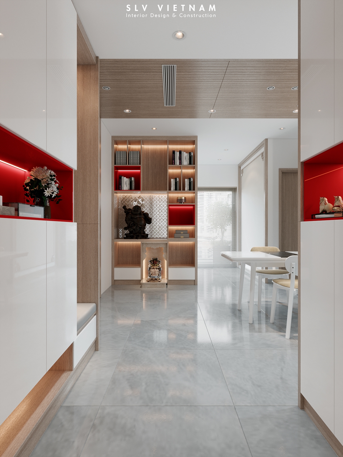 Không gian khách bếp dự án Trang House - SLV Vietnam (1)