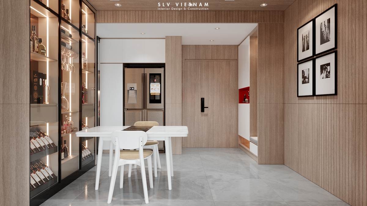 Không gian khách bếp dự án Trang House - SLV Vietnam (3)