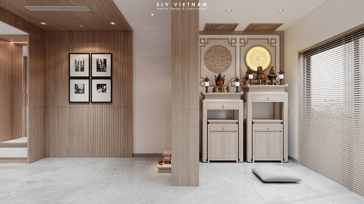 Không gian thờ dự án Trang House - SLV Vietnam (2)