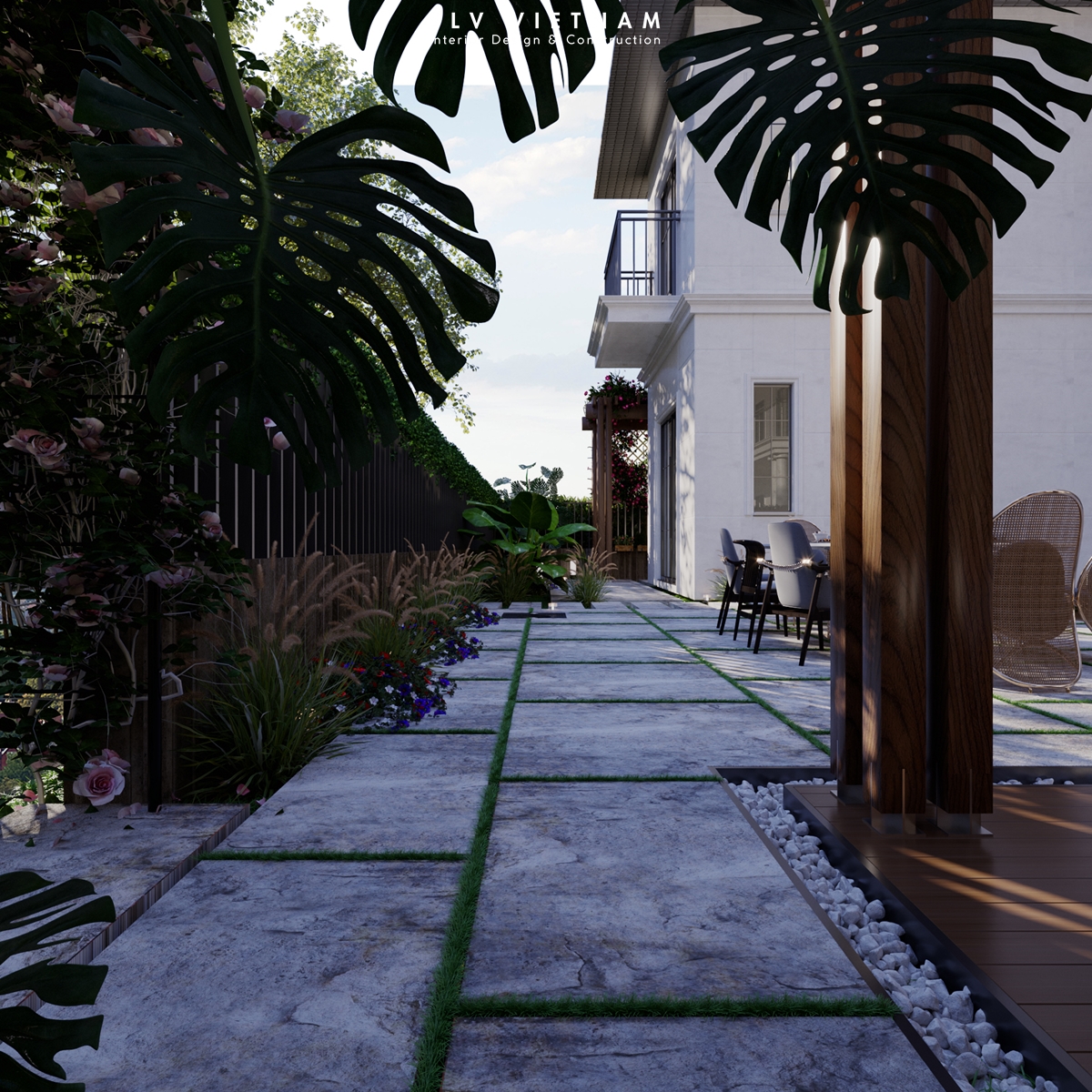 Kiến trúc dự án Hien Villa - SLV Vietnam (9)