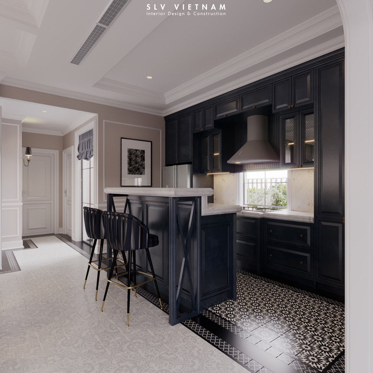 Phòng bếp dự án Hien Villa - SLV Vietnam (2)