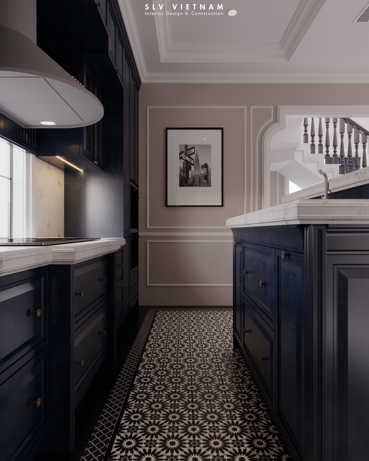 Phòng bếp dự án Hien Villa - SLV Vietnam (1)