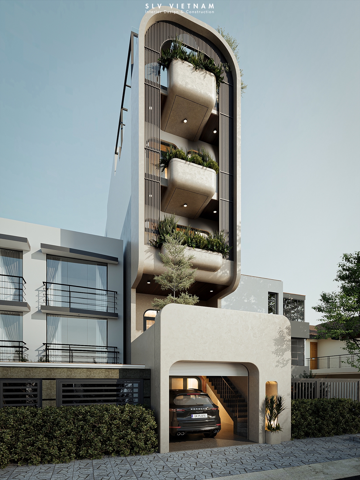 Kiến trúc nhà phố Tuan Anh House - SLV Vietnam (1)