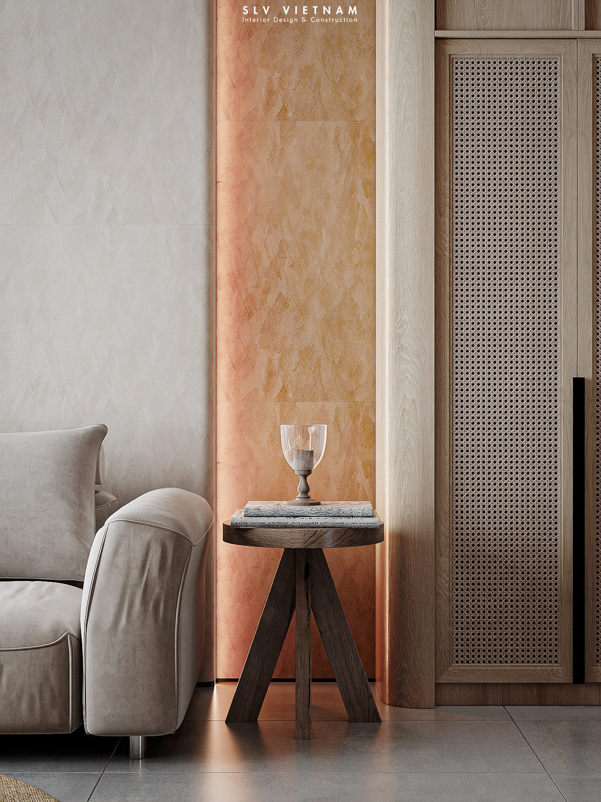 Phòng khách nhà phố Tuan Anh House - SLV Vietnam (3)