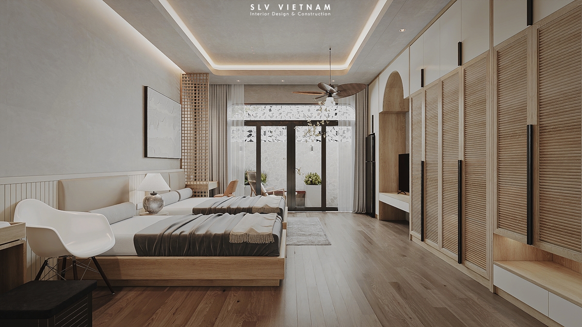 Phòng ngủ 2 nhà phố Tuan Anh House - SLV Vietnam (1)