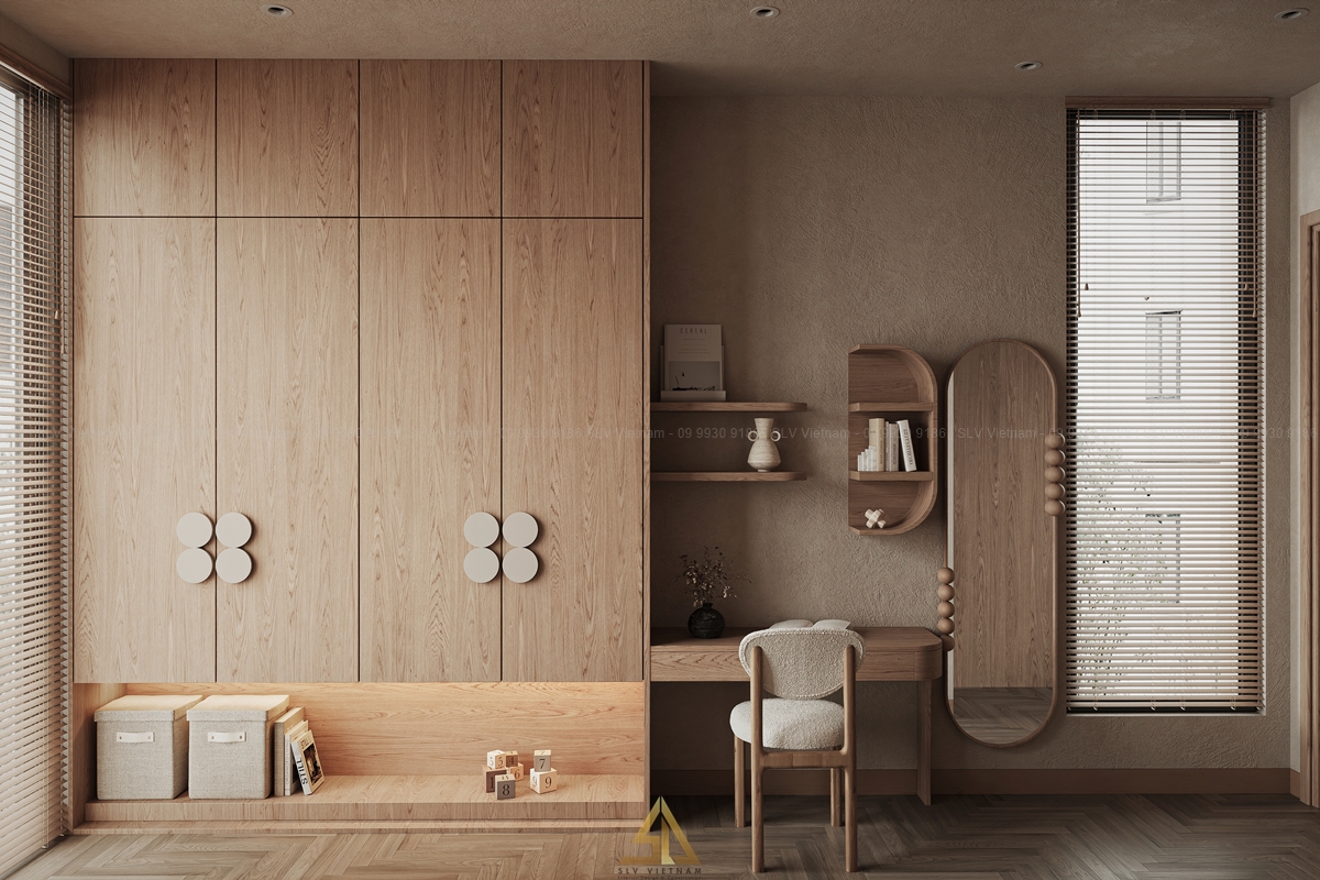 Phòng ngủ sử dụng nội thất gỗ (Nguồn ảnh: SLV Vietnam)